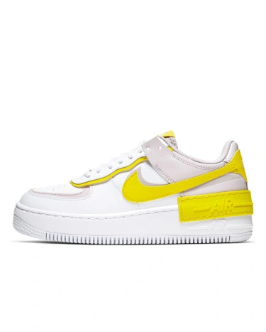 Nike Air Force 1 Shadow White Barely Rose Speed Yellow CJ1641-102