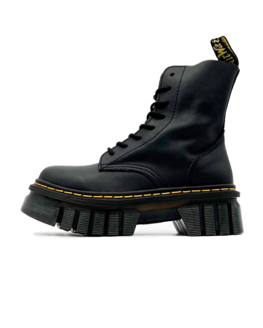 Jadon Smooth Leather Platform Boots Audrick Black Fleece