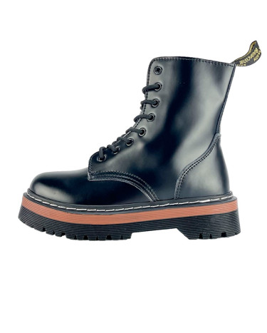 Jadon Smooth Leather Boots Brown Black
