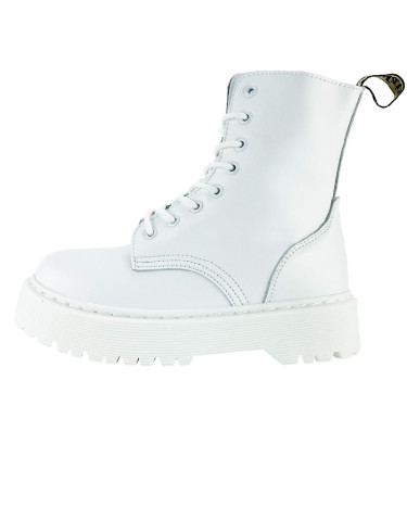 Jadon Smooth Leather Boots Zip White