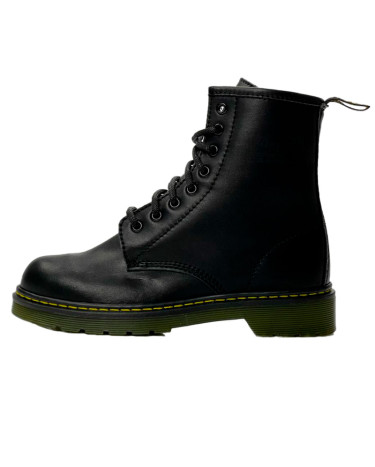 Jadon Smooth Leather Boots Black Fur