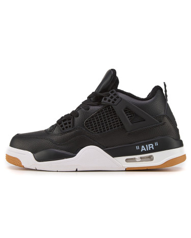 Jordan 4 Black White Gum С МЕХОМ