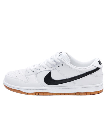 Nike SB Dunk Low White Black Winter С МЕХОМ