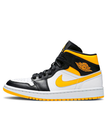 Jordan 1 Mid White Laser Orange Black CV5276-107