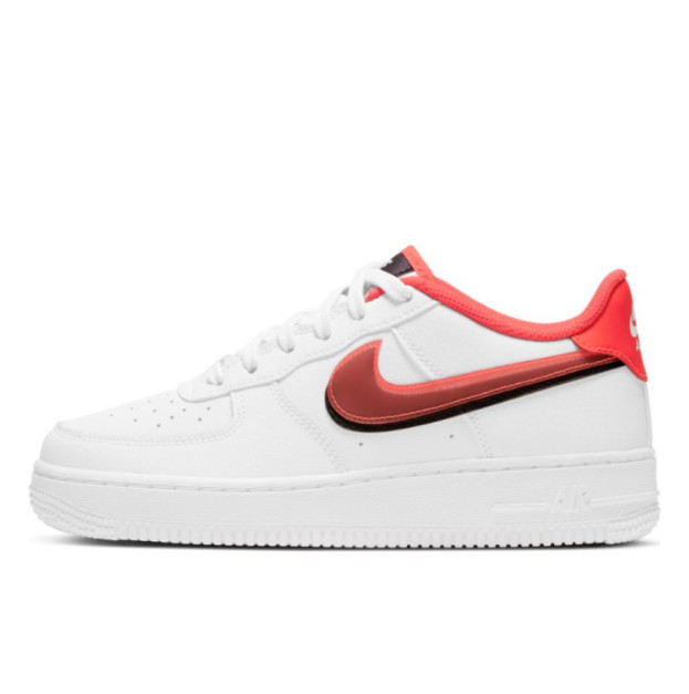 Nike Air Force 1 LV8 Double Swoosh White Bright Crimson CW1574-101